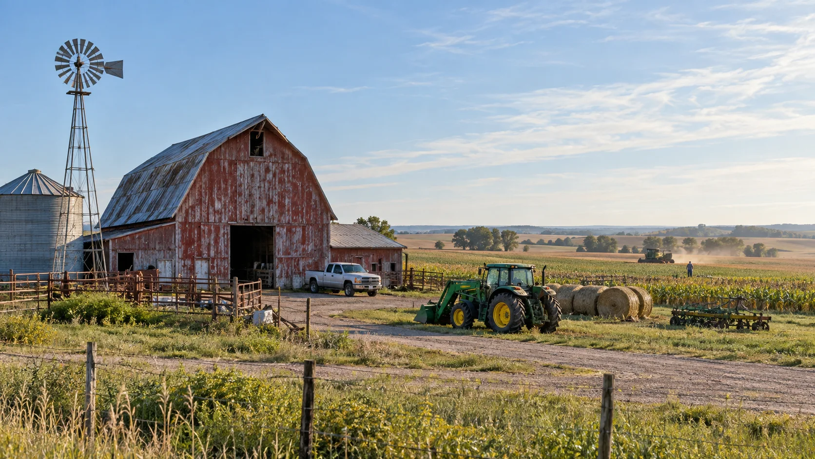 A working Kansas family farm