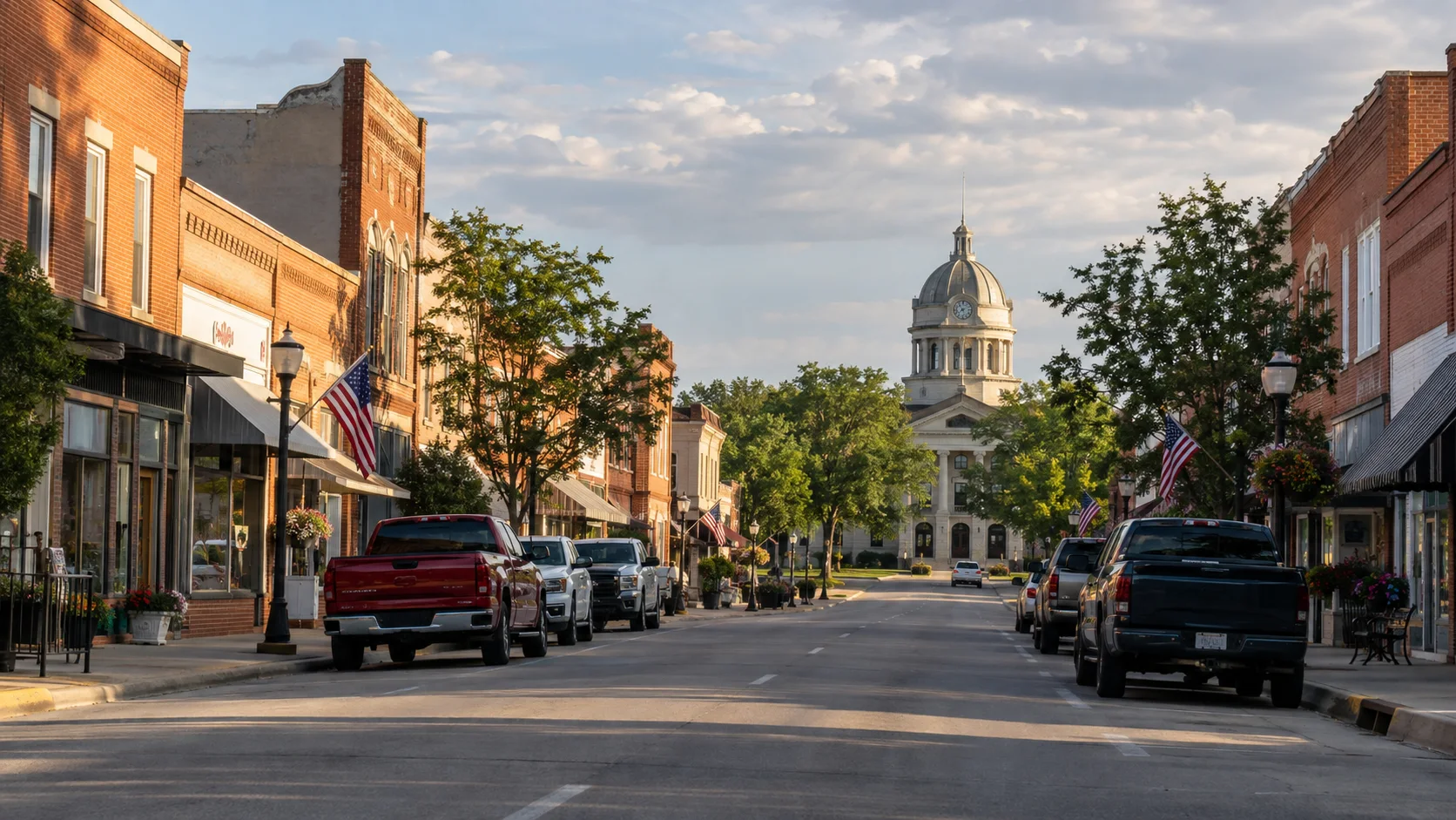 A small-town Kansas main street